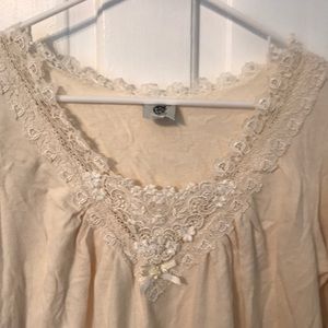 Cream and lace soft nightgown